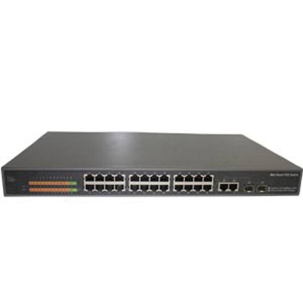 SPT 24-Port 10/100 Mbps+2 Gigabit PoE Switch