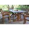 Outdoor Interiors Stackable Wicker and Eucalyptus Outdoor Dining Chair 21090GR