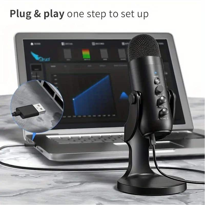 High Sensitivity USB Microphone in Black 1 (-Pack)