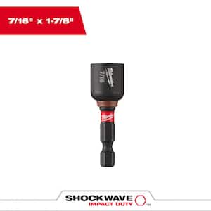 SHOCKWAVE Impact Duty 7/16 in. x 1-7/8 in. Alloy Steel Magnetic Nut Driver (1-Pack)