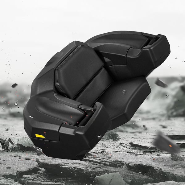 ATV Rear Storage Box and Lounger, 95 L ATV Cargo Box, Waterproof LLDPE and Lockable Lounger Storage Box