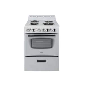 24 in. 2.6 cu. ft. Single Oven Electric Range in White