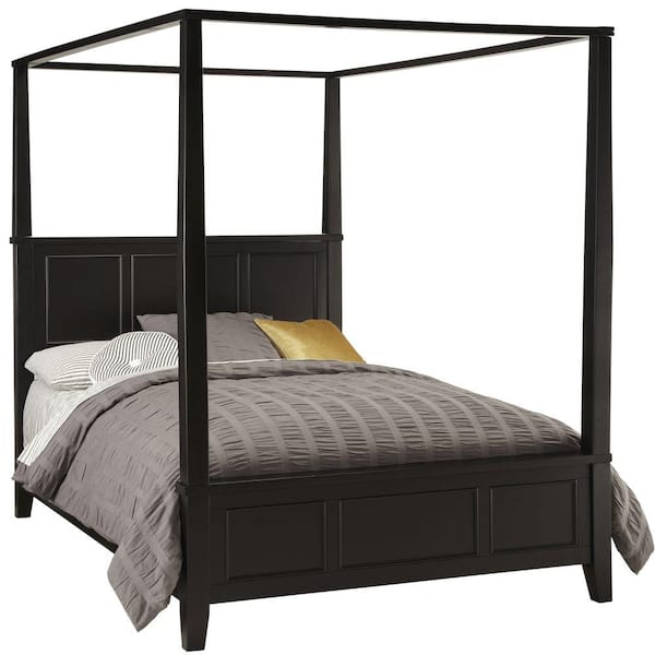 HOMESTYLES Bedford Black King Canopy Bed