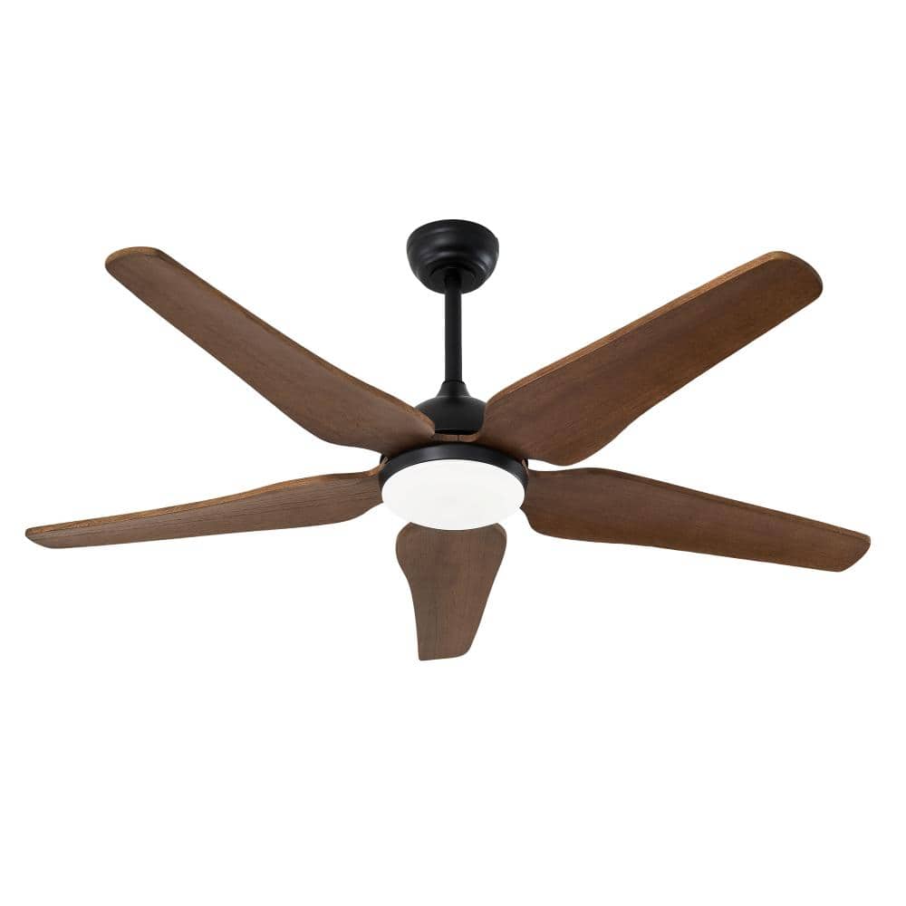 52 in. Brown Downrod Mount Standard Ceiling Fan with Reversible Blades and LED Light Included price history on PriceWatchPro