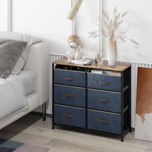 6-Drawer Dresser Organizer Closet Storage Cabinet with Foldable Fabric Drawer Chest of Drawers