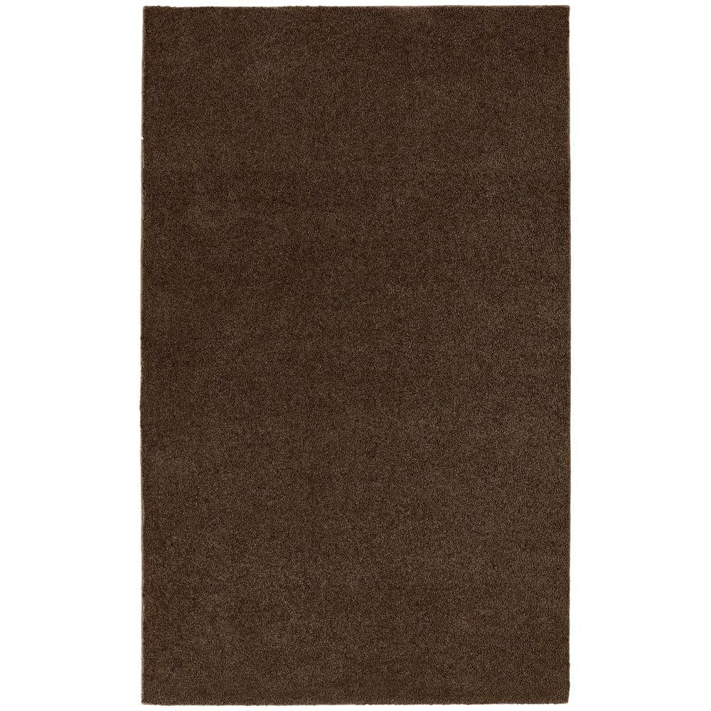 Garland Rug Washable Room Size Bathroom Carpet Chocolate 5 ft. x 6