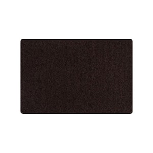 Oasis Solid Brown 2 ft. x 3 ft. Non-Slip Rubber Back Indoor Area Rug