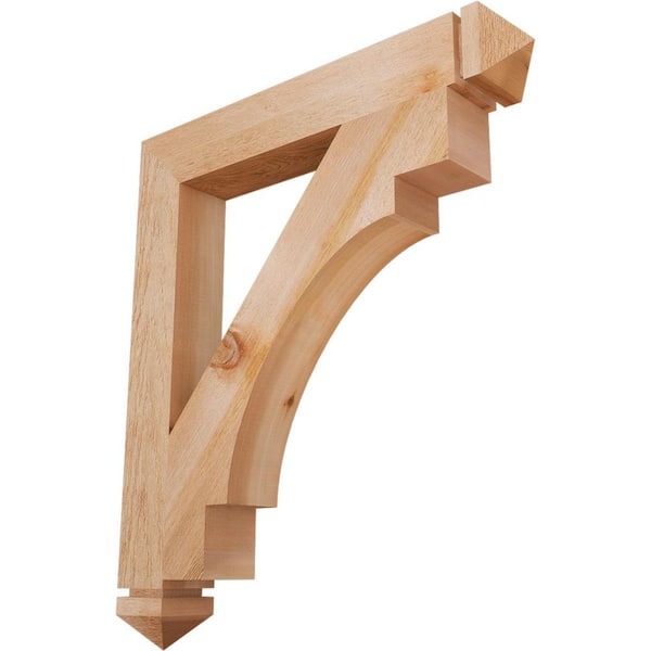 Ekena Millwork 4 in. x 32 in. x 28 in. Western Red Cedar Merced Arts and Crafts Rough Sawn