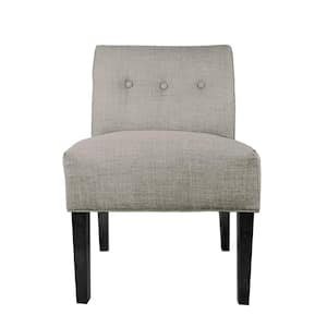 Samantha Obsession Platinum Button Tufted Accent Chair