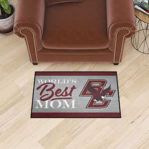 Boston College Eagles Maroon World's Best Mom 19 in. x 30 in. Starter Mat Accent Rug
