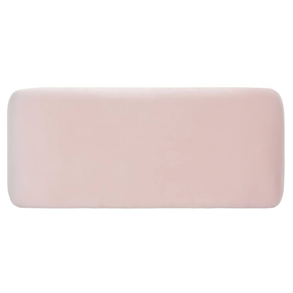 Tenko Light Pink Velvet Modern Accent Bench