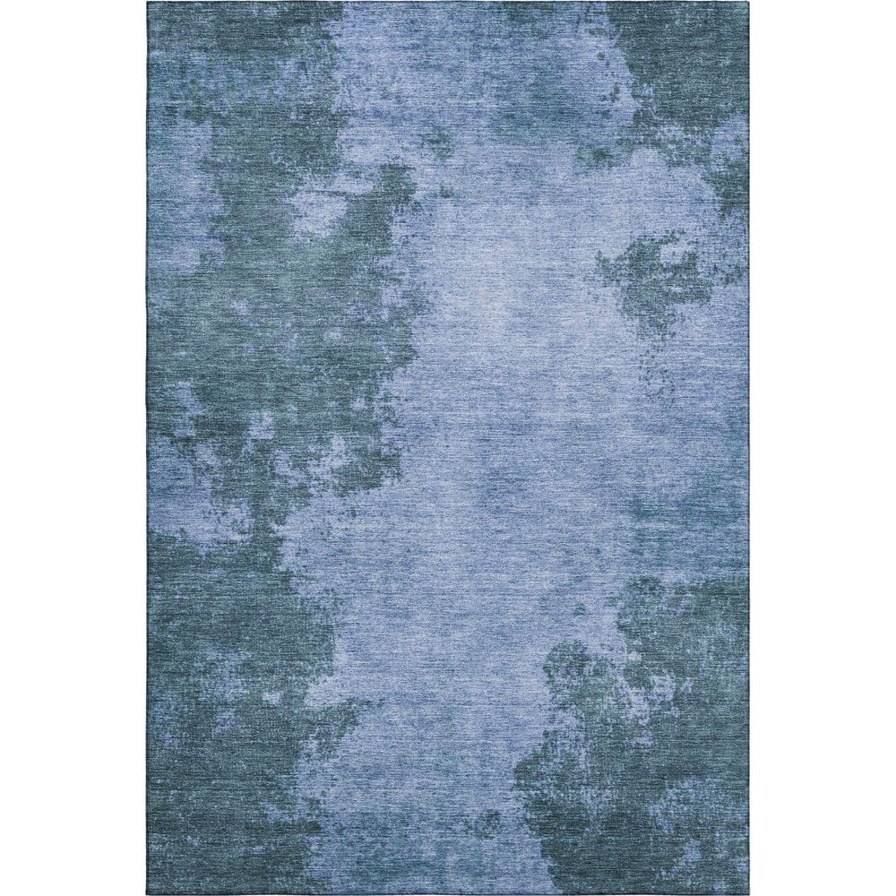 Mayfield Premium Machine Washable Abstract AMF1913 Denim 3 ft. x 5 ft. Area Rug price history on PriceWatchPro