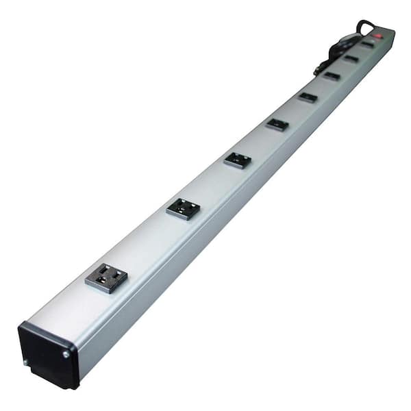 Legrand Wiremold 8-Outlet 15 Amp Industrial Surge Power Strip with Lighted On/Off Switch and 15 ft. Cord