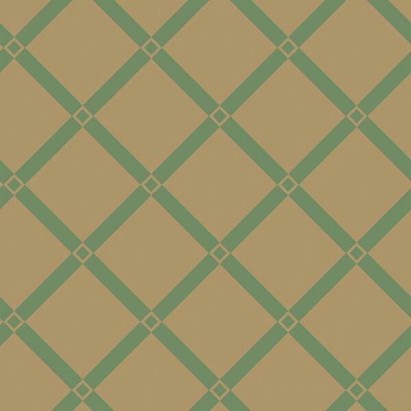 The Wallpaper Company 8 in. x 10 in. Mint and Gold Diamond Links Wallpaper Sample