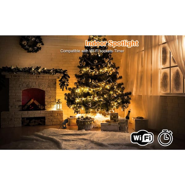 2800k ‎Black Plug-in, Integrated LED Landscape Flood Light Decorative Spotlight for Indoor/Outdoor Yard, (Include Spike)