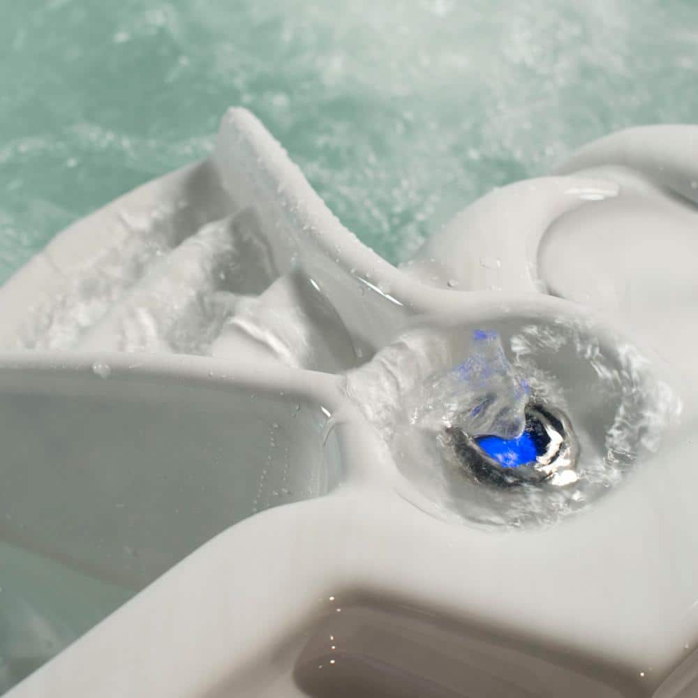 Redwood 7-Person Square Hot Tub with 100 Jets and LED Lighting