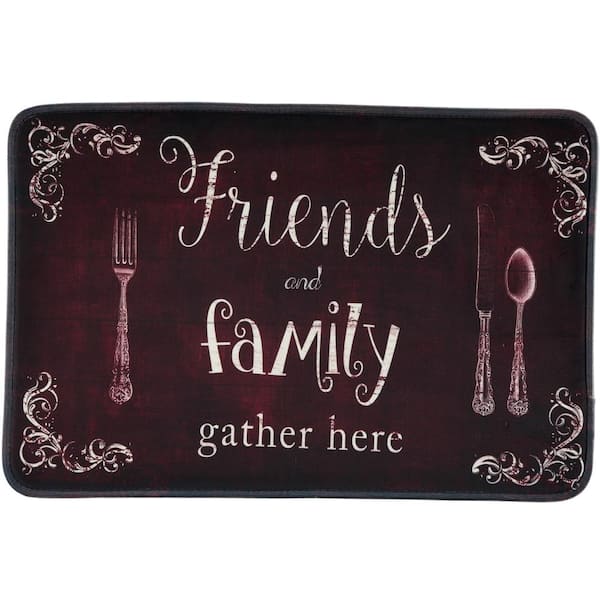 J&V TEXTILES Friends and Family 30 in. x 20 in. Anti-Fatigue Kitchen Mat