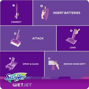 WetJet Power Spray Mop Starter Kit (1-WetJet, 5-Pads, Cleaning Solution and Batteries)