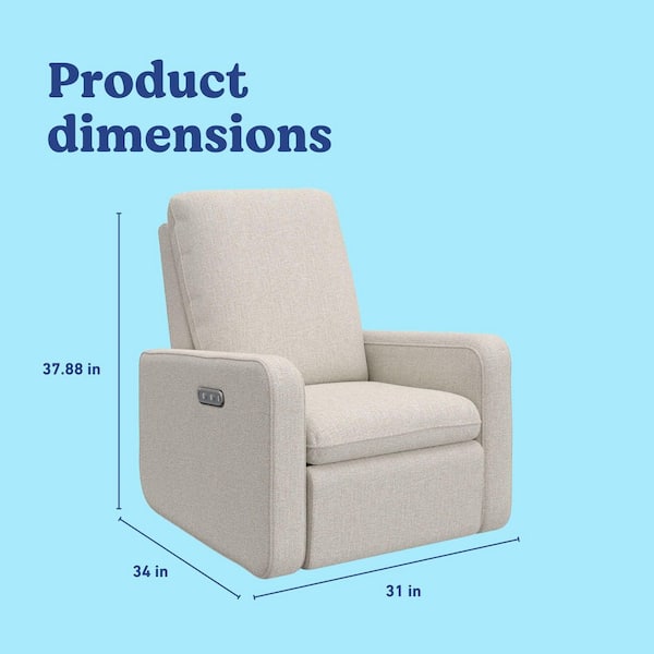 Graco Bellwood Power Recliner Swivel Glider, Dune Basketweave