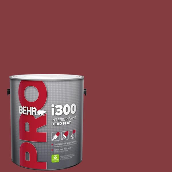 BEHR PRO 1 gal. #M140-7 Dark Crimson Dead Flat Interior Paint