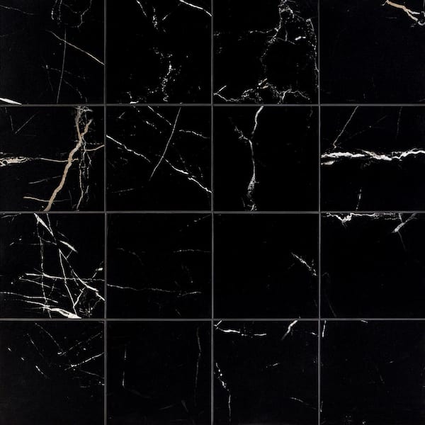 Ivy Hill Tile Marmo Marble Black 6 in. x 6 in. Matte