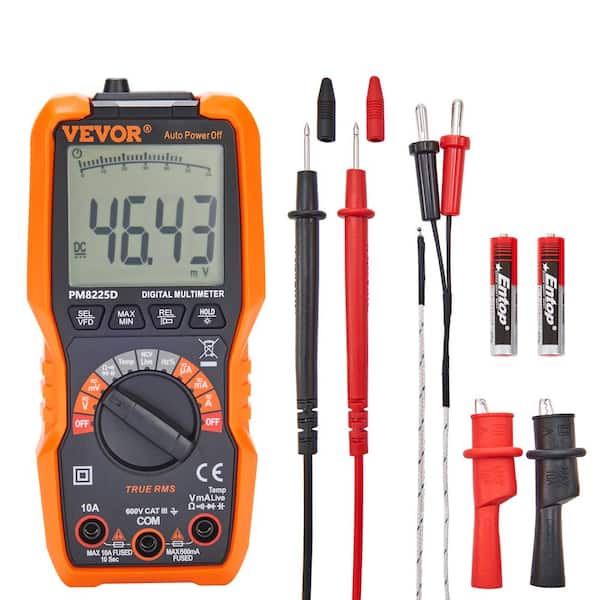 VEVOR DC AC 6000 Counts Digital Multi-Meter Tester Voltmeter NCV Ohm Volt Amp Resistance Diode Tester for Electrical Testing