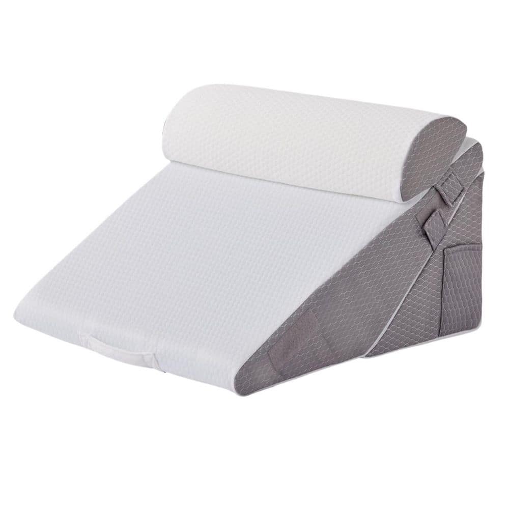 Bed Orthopedic Wedge Pillow Set in White and Gray for Back Pain Relief Post‑Surgery Recovery and Bed Sitting Support price history on PriceWatchPro