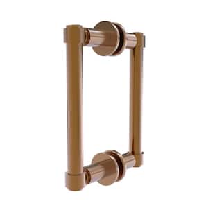 Contemporary 6 in. Back to Back Shower Door Pull in Brushed Bronze