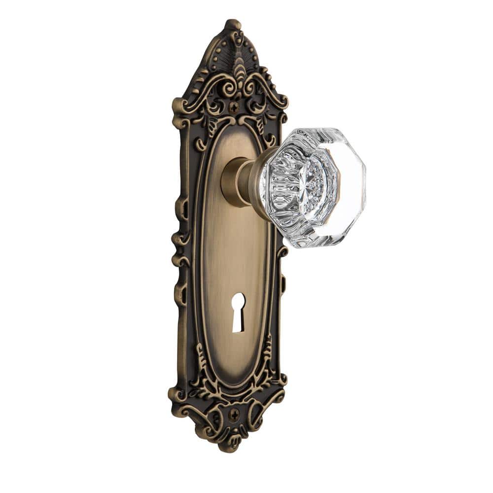 Nostalgic Warehouse 723017 Prairie Plate with Keyhole Single Dummy Waldorf Cobalt Door Knob in Antique Pewter Nostalgic Warehouse 723017 Prairie Plate with Keyhole Single Dummy Waldorf Cobalt Door Knob in Antique Pewter