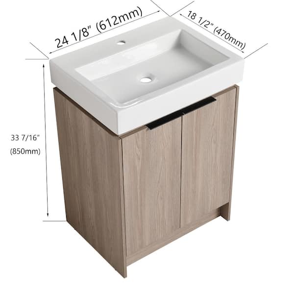 Home Basics Space-Saving Oak Wood Over the Sink Multi-Use Shelf 