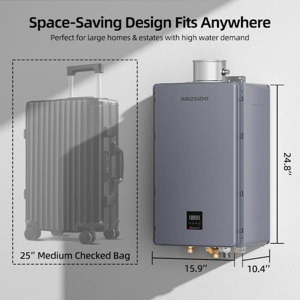 mizu MIZUDO Propane Gas Instant Hot Tankless Water Heater 199000 BTU