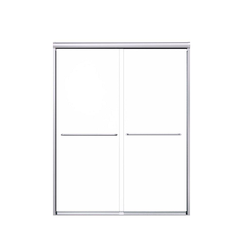 56-60 in. W x 72 in. H Frameless Double Sliding Shower Door in Chrome with 1/4 in. Thick SGCC Tempered Glass price history on PriceWatchPro