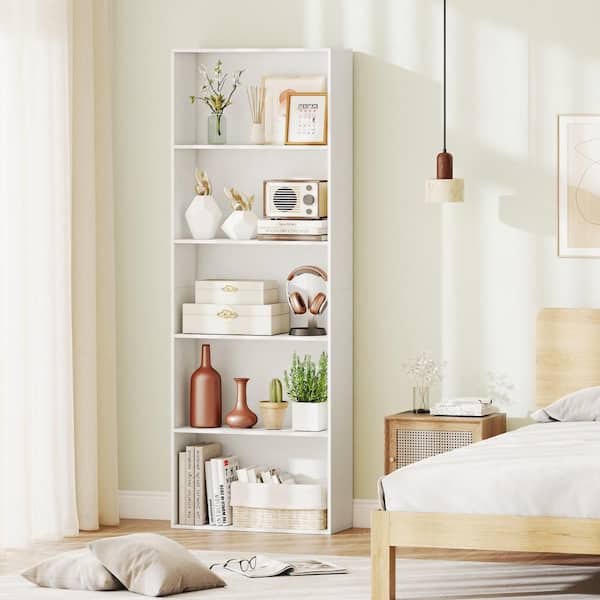 5-Tier Bookshelf Open Bookcase Freestanding Display Shelf Storage Organizer