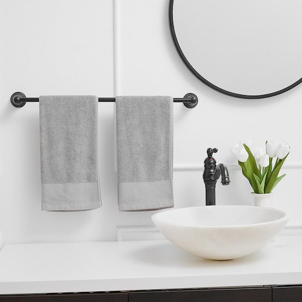5-Piece Bath Hardware Set with Towel Bar Towel Hook Toilet Paper Holder and Towel Ring Set in Oil Rubbed Bronze