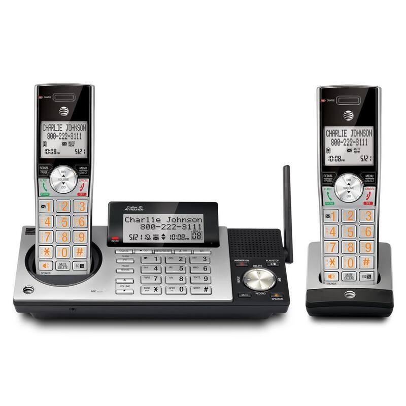 DECT 6.0 2-Handset Expandable Digital Cordless Answering System and Caller ID