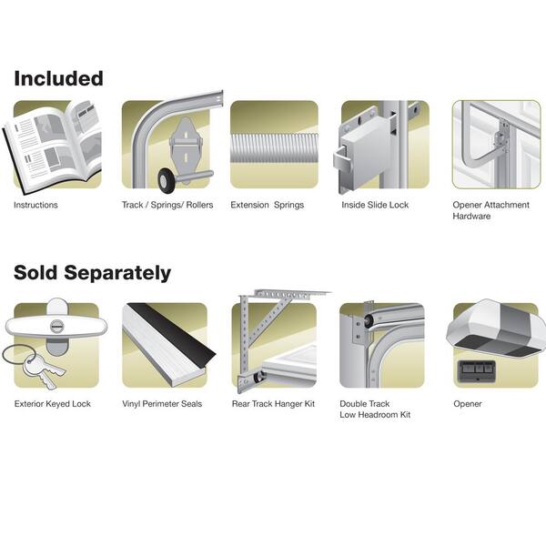 Clopay - Gallery Steel Short Panel 8 ft x 7 ft Insulated 18.4 R-Value Sandtone Garage Door without Windows