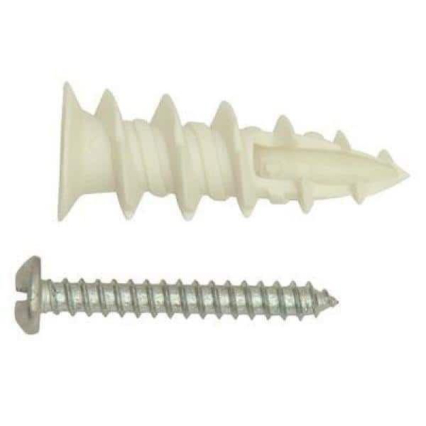 #8 x 1-1/2 in. Nylon EZ Wall Anchor Kit with Screws (25-Box)