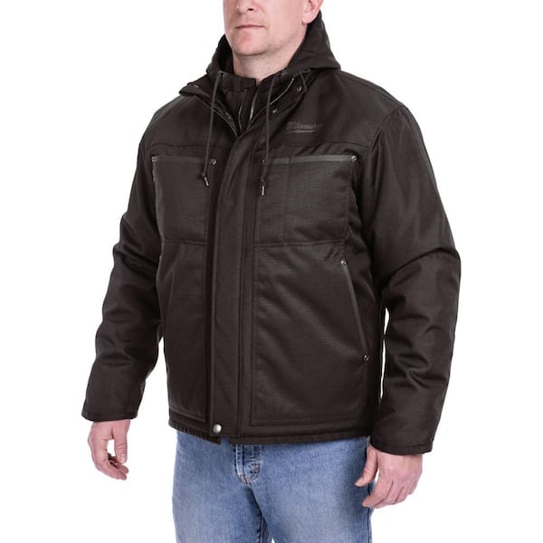 Milwaukee Men's Large M12 12-Volt Lithium-Ion Cordless Black 3-in-1 Heated Jacket (Jacket-Only)