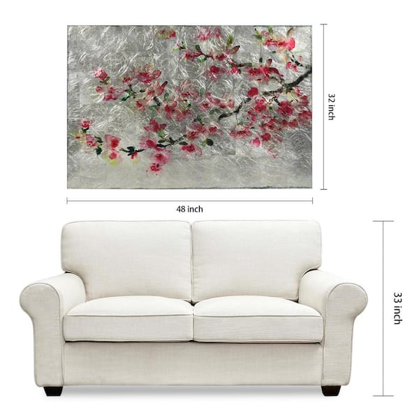 Empire Art Direct Cherry Blossom Unframed Nature Trees Reverse