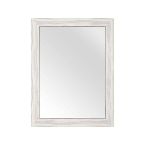 Cutler Kitchen and Bath 30 in. L x 23 in. W Framed Wall Mirror in Contour White