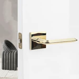 Crosby Polished Brass Passage Hall/Closet Modern Door Handle (Right Hand)