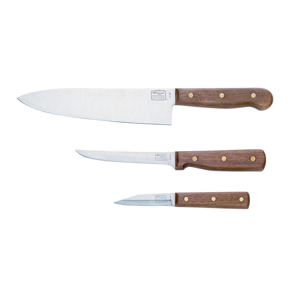 Chicago Cutlery Tradition 3 Piece High Carbon Stainless Steel Assorted Knife Set