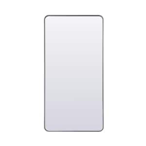 Simply Living 30 in. W x 60 in. H Rectangle Metal Framed Silver Full Length Mirror