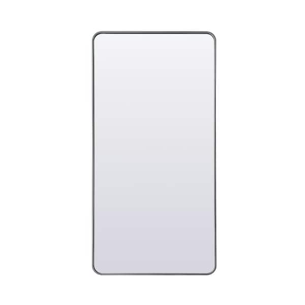 Unbranded Simply Living 30 in. W x 60 in. H Rectangle Metal Framed Silver Full Length Mirror
