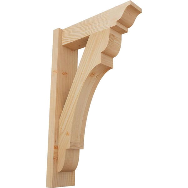 Ekena Millwork 6 in. x 30 in. x 18 in. Douglas Fir Olympic Traditional Smooth Outlooker