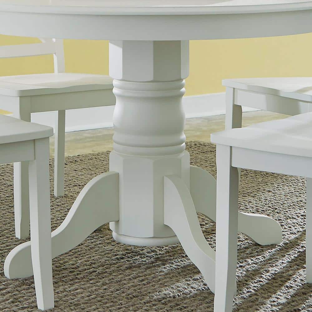 Warwick Off-White Round Wood Dining Table, 42"