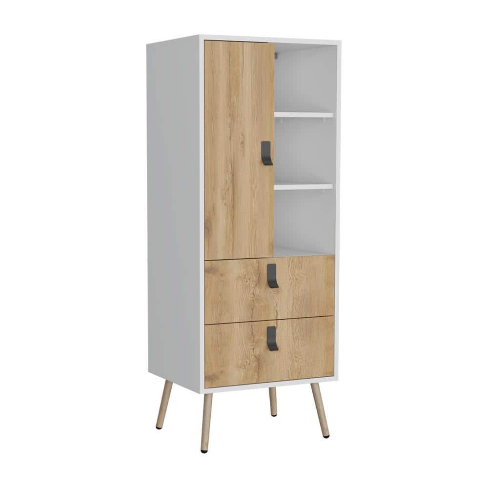 16.61 in. W x 20.00 in. D x 51.97 in. H White Pine Outdoor Storage Cabinet
