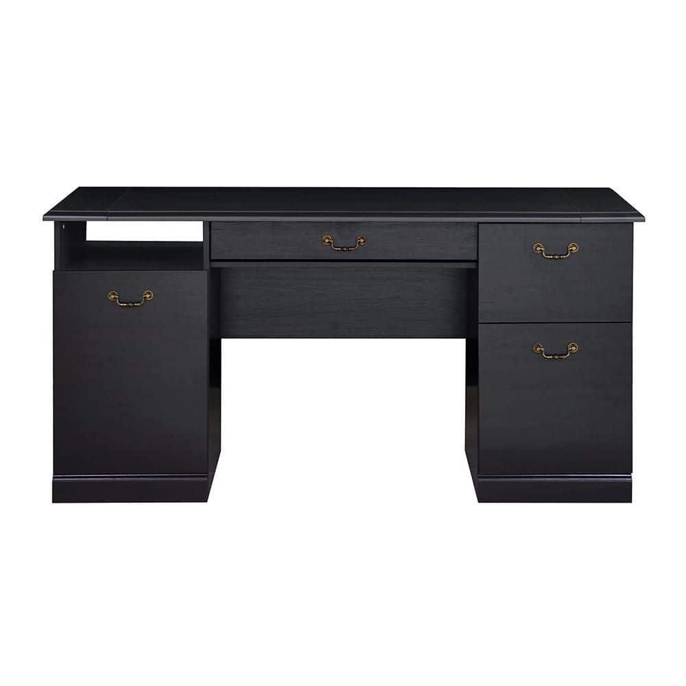 SAINT BIRCH Yahya 60 in. Rectangular Espresso Wood 2Drawers Writing