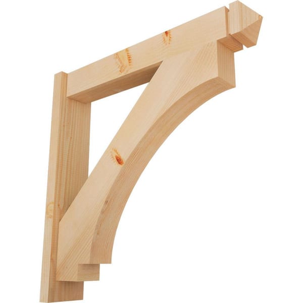 Ekena Millwork 6 in. x 30 in. x 30 in. Douglas Fir Imperial Arts and Crafts Smooth Outlooker