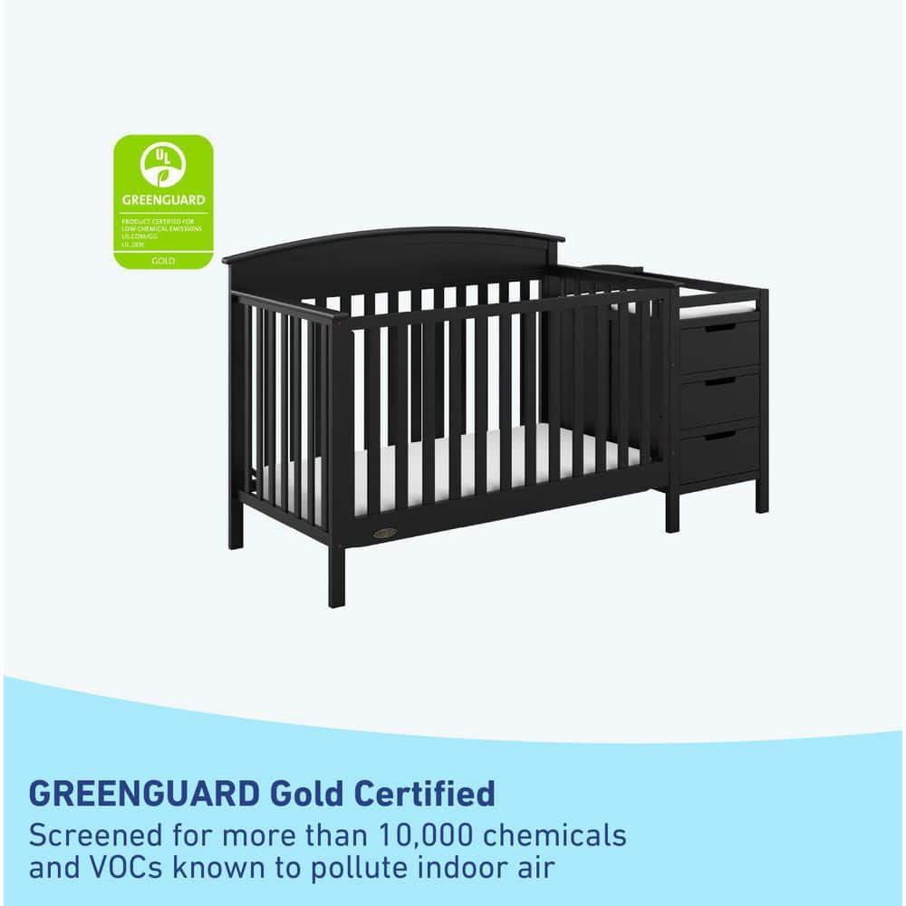 Black Pine 4-in-1 Convertible Crib and Changer